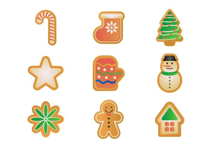 Free Gingerbread Cookies Vector Set Free Gingerbread Cookies Vector Set