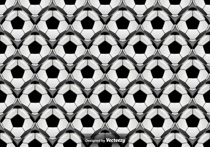 Vector Seamless Pattern With Abstract Football Balls