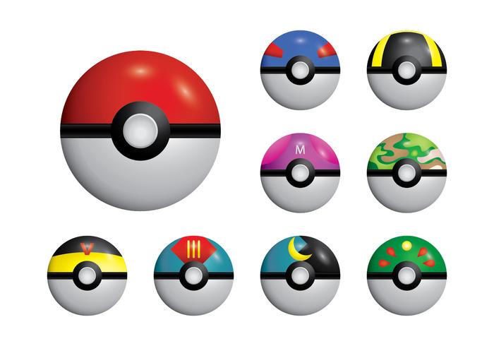 Poke Ball Illustrations - Freebie Supply