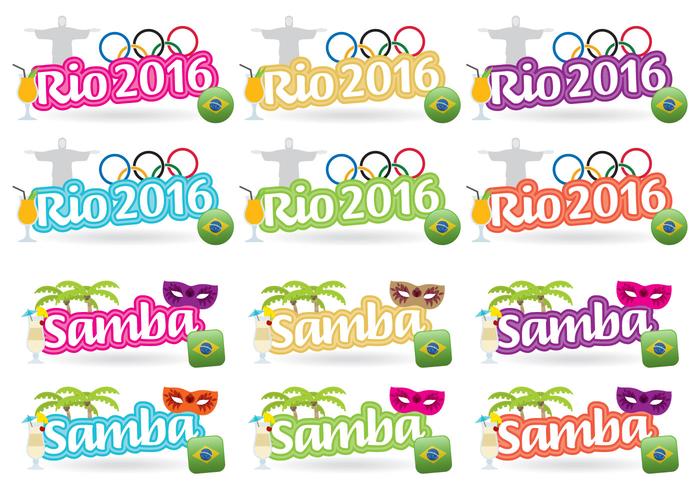 Títulos de Rio 2016 vector