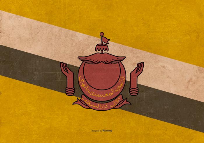 Grunge Flag of Brunei Grunge Flag of Brunei