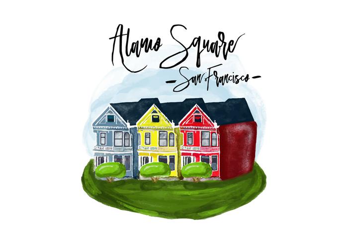 Gratis San Francisco Alamo Square Vector