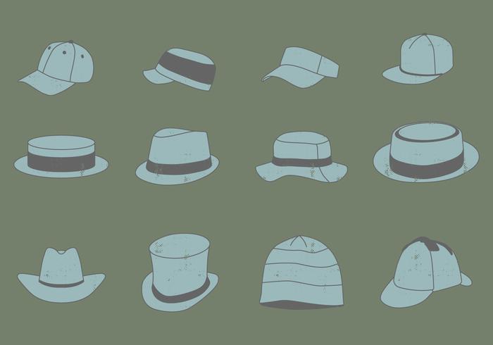 Conjunto vintage headwear vector