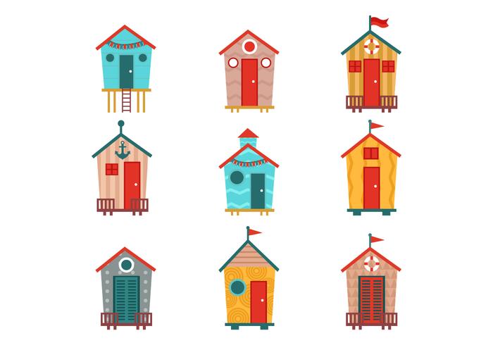 Free Various of Beach Hut Vectors Free Various of Beach Hut Vectors