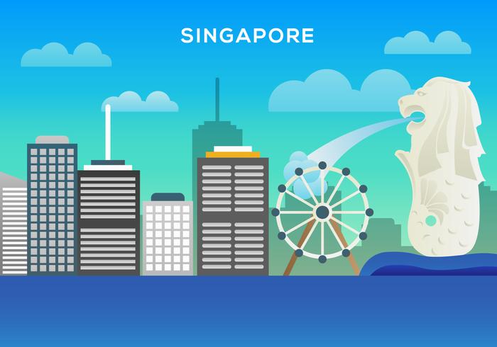 Free Singapore Illustration Vector Free Singapore Illustration Vector