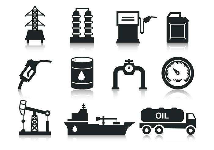 Iconos de aceite gratis Vector