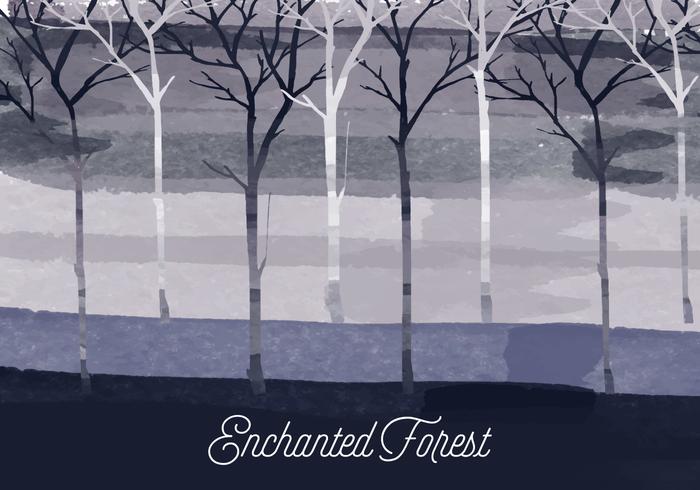Vector Enchanted Forest Illustration