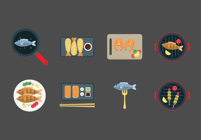 Fish Dishes Vector