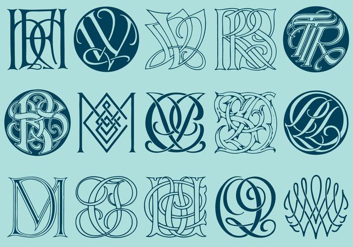 Monogramas complejos vector