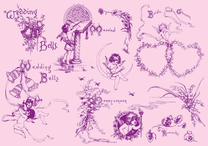 Wedding Drawings vector