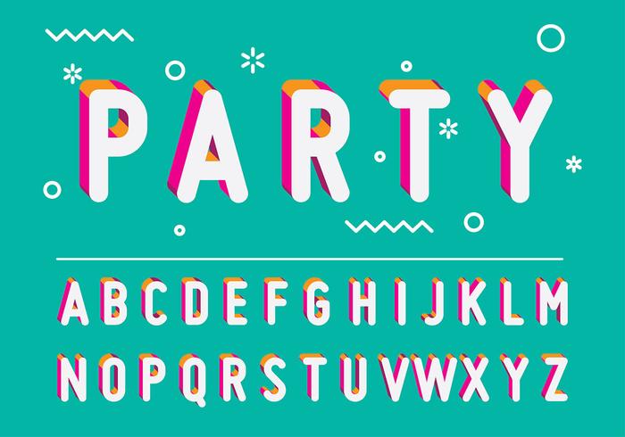 PARTY LETRAS VECTOR