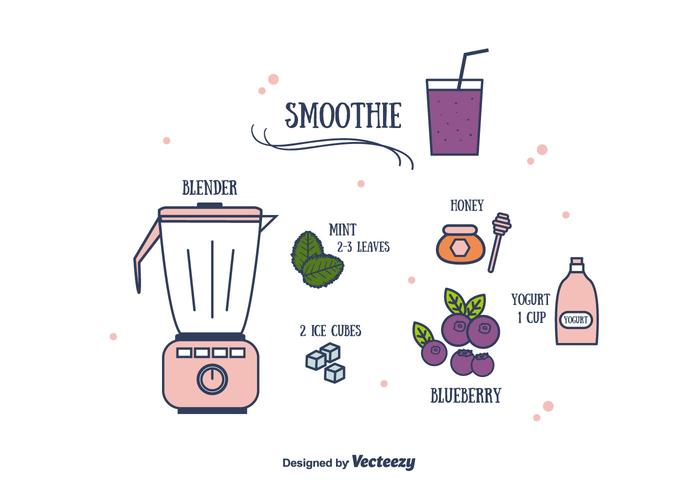 Vector de smoothie de arándanos