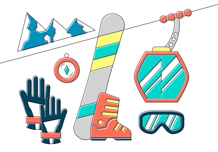 Winter Sport Elements vector