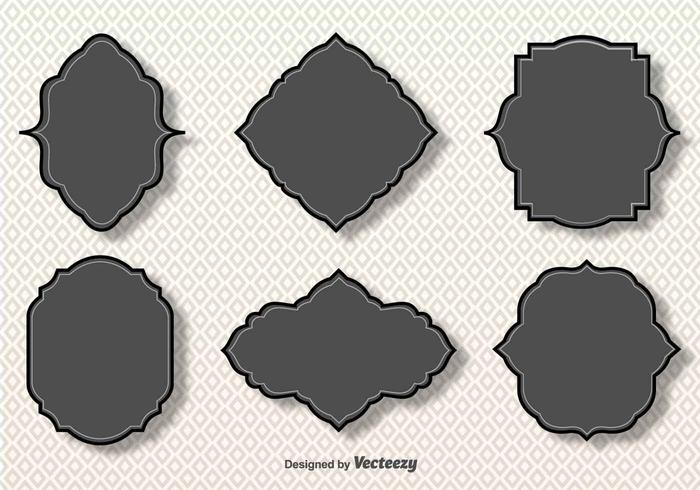 Simple Vector Gray Cartouches Simple Vector Gray Cartouches