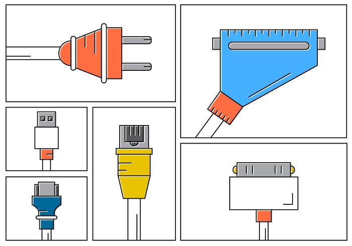 Connection Cables vector