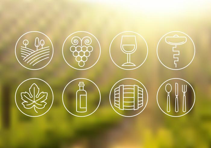 Wine Icons vector