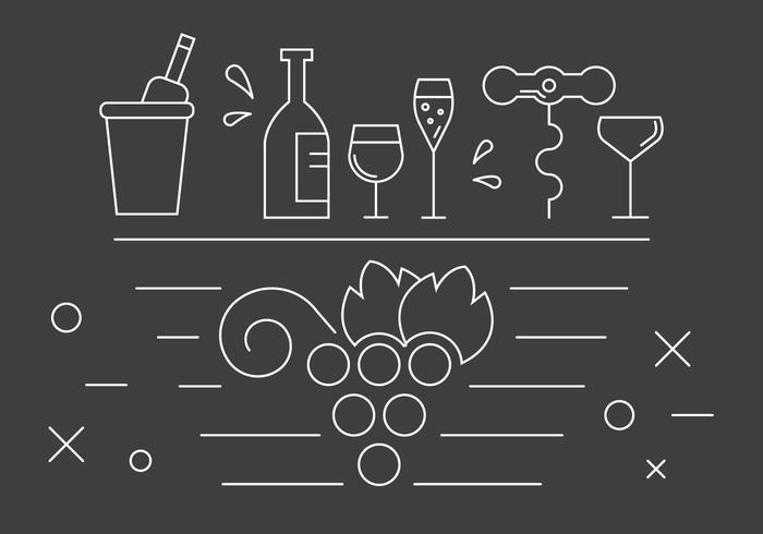 Iconos de vino gratis vector