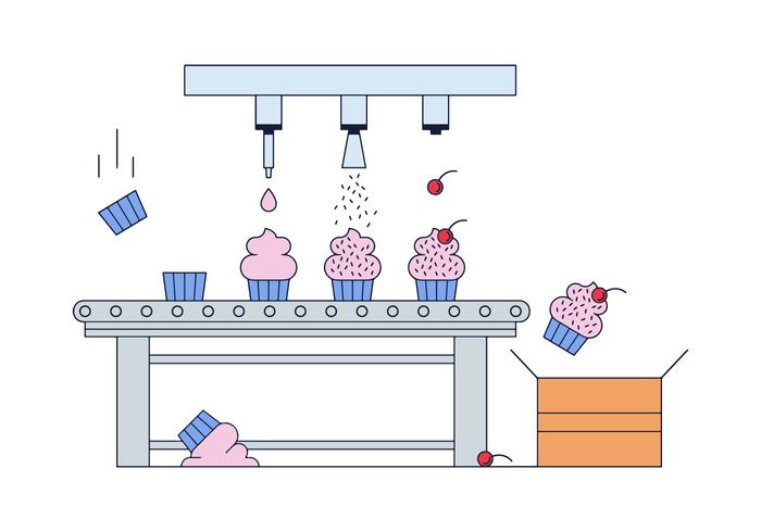 Free Cupcake Factory Vector 