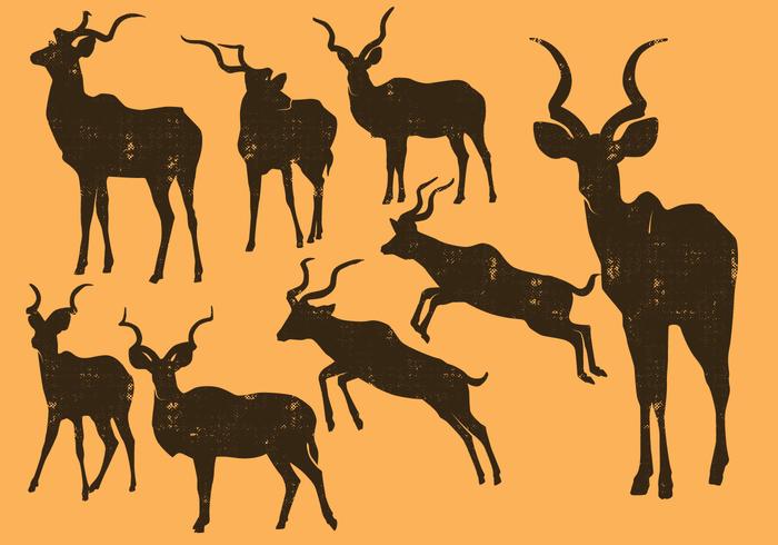 Kudu silueta vector