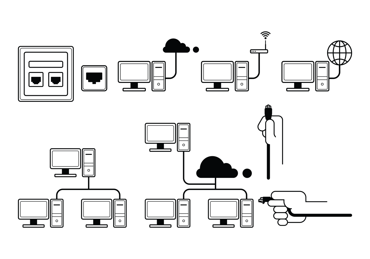 Rj45 Vector Icons 118773 Vector Art at Vecteezy