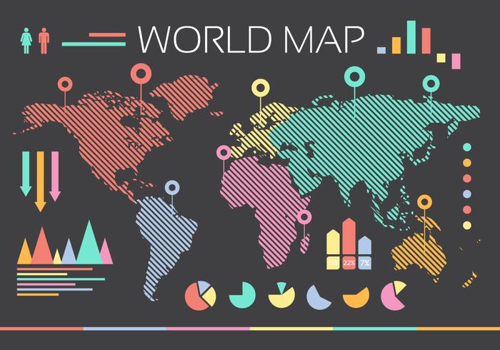 World Infographic Illustration vector