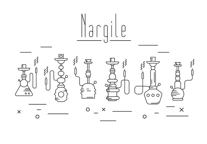 Colección Free Nargile vector