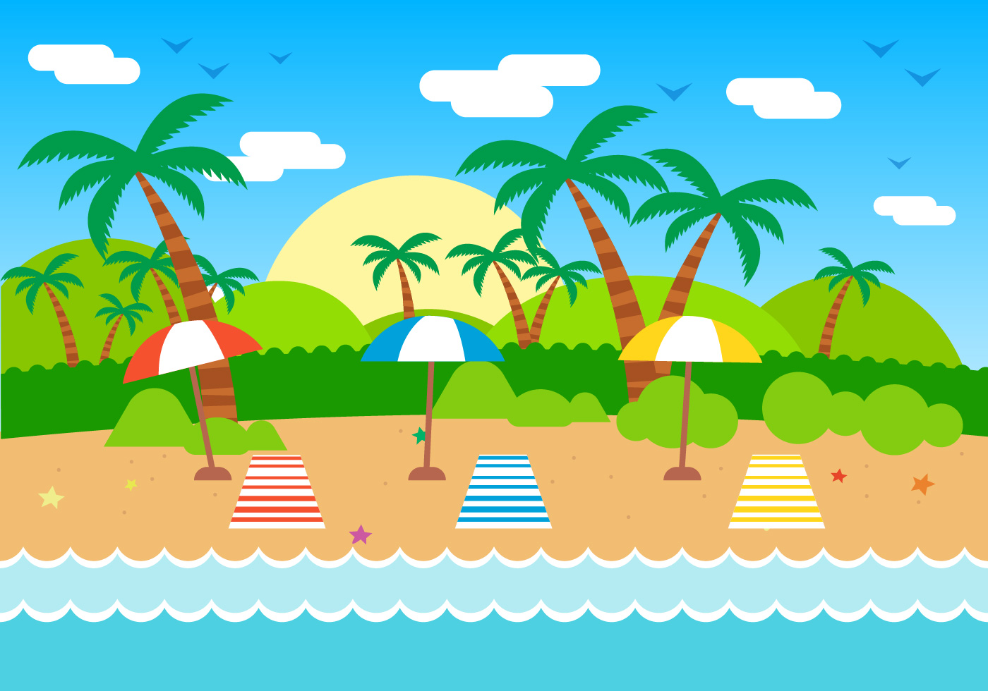 Free Summer Vector Illustration - Download Free Vectors ...