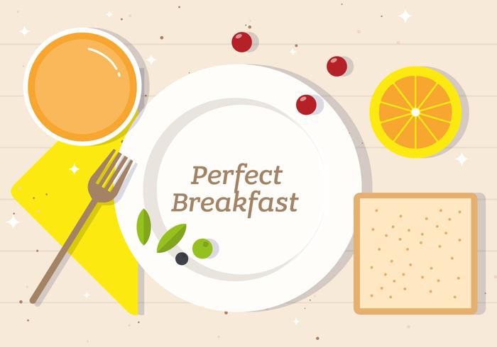 Free desayuno perfecto ilustración vectorial vector