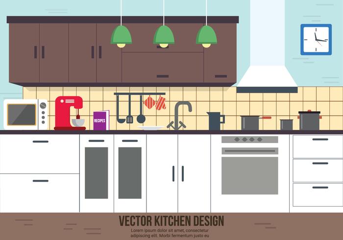 Diseño de vector libre de la cocina