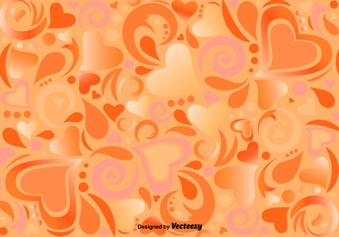 Vector Pattern With Ornamental Hearts And Shapes