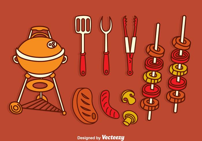 Barbecue Grill Vector Set