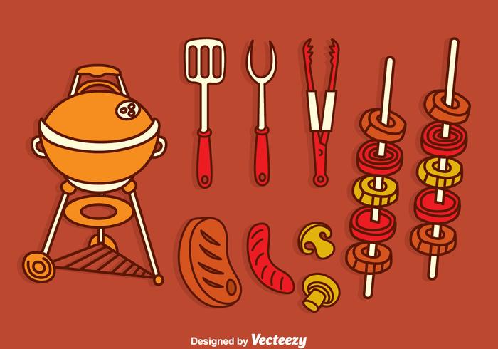 Barbecue Grill Vector Set