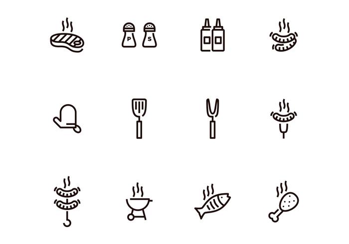 Barbecue Icon Set vector