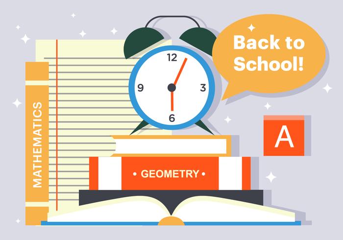 Back To School Books Illustration vector