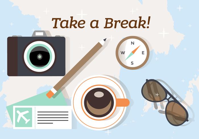 Free Take a Break and Travel Illustration vector