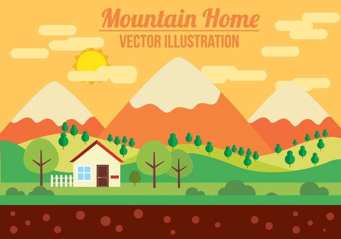 Ilustración vectorial de montaña gratis vector