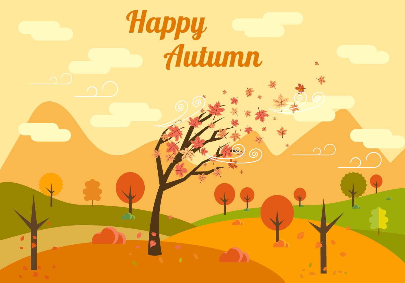 Free Autumn Vector Illustration 118973 Vector Art At Vecteezy