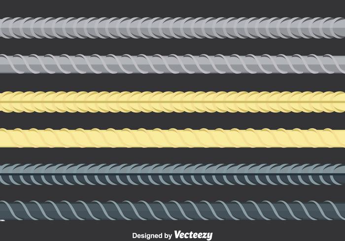 Rebar Reinforcement Steel vector Set