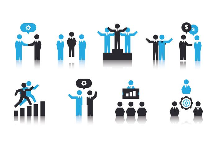 Free Working Together Icons vector