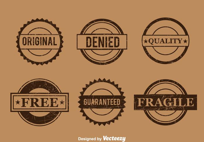 Commercial Brown Stamp Vector