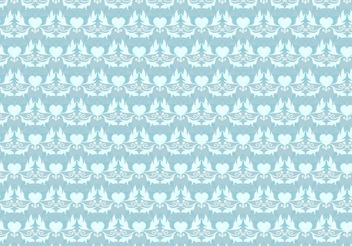 Sky Blue Vector Western Flourish Pattern