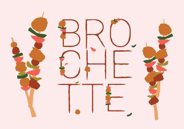 Free Colorful Brochette Food Vector Free Colorful Brochette Food Vector