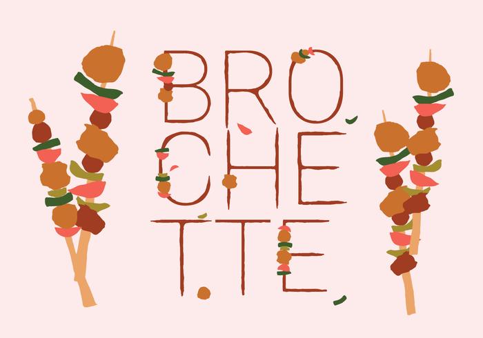 Free Colorful Brochette Food Vector