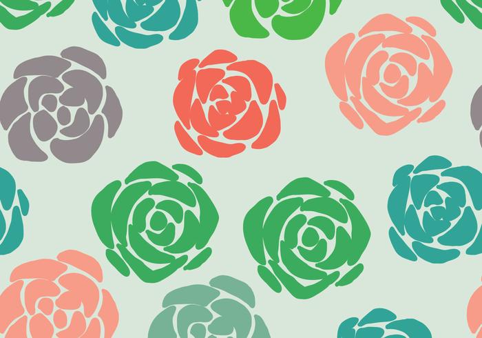 Colorful Succulent Pattern vector