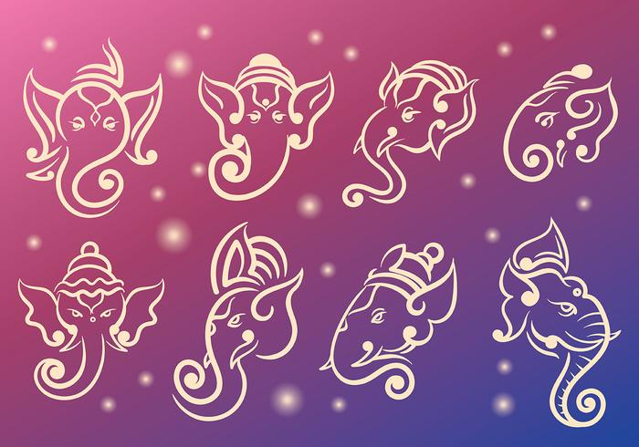 Ganesh Icons Vector