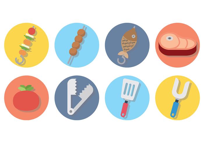 Free Brochette Icons Vector