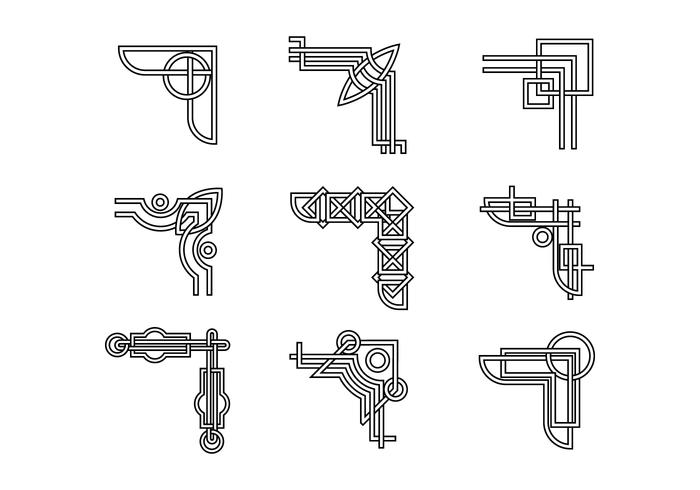 Free Ornamental Corners in Celtic Style Vector Free Ornamental Corners in Celtic Style Vector