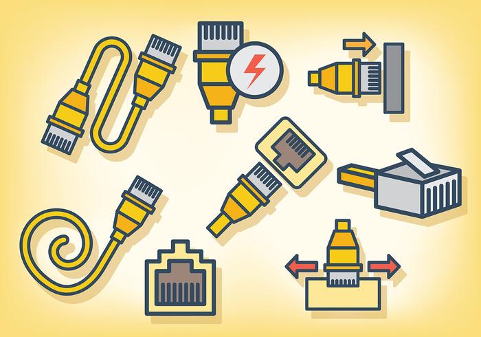 Libre Rj45 Iconos Vector