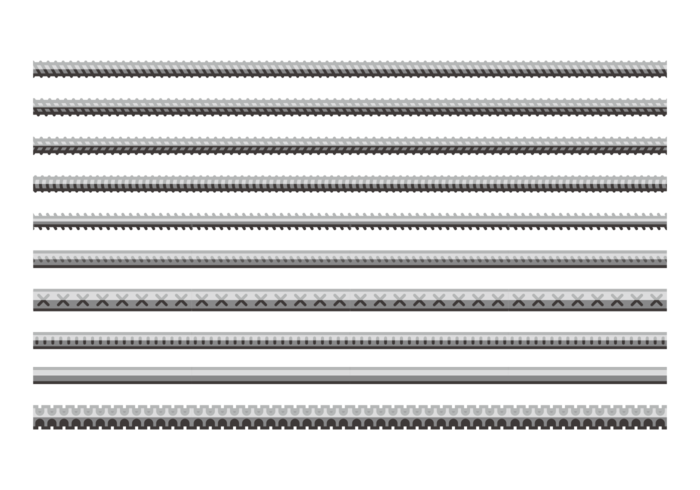 Iconos planos de rebar vector