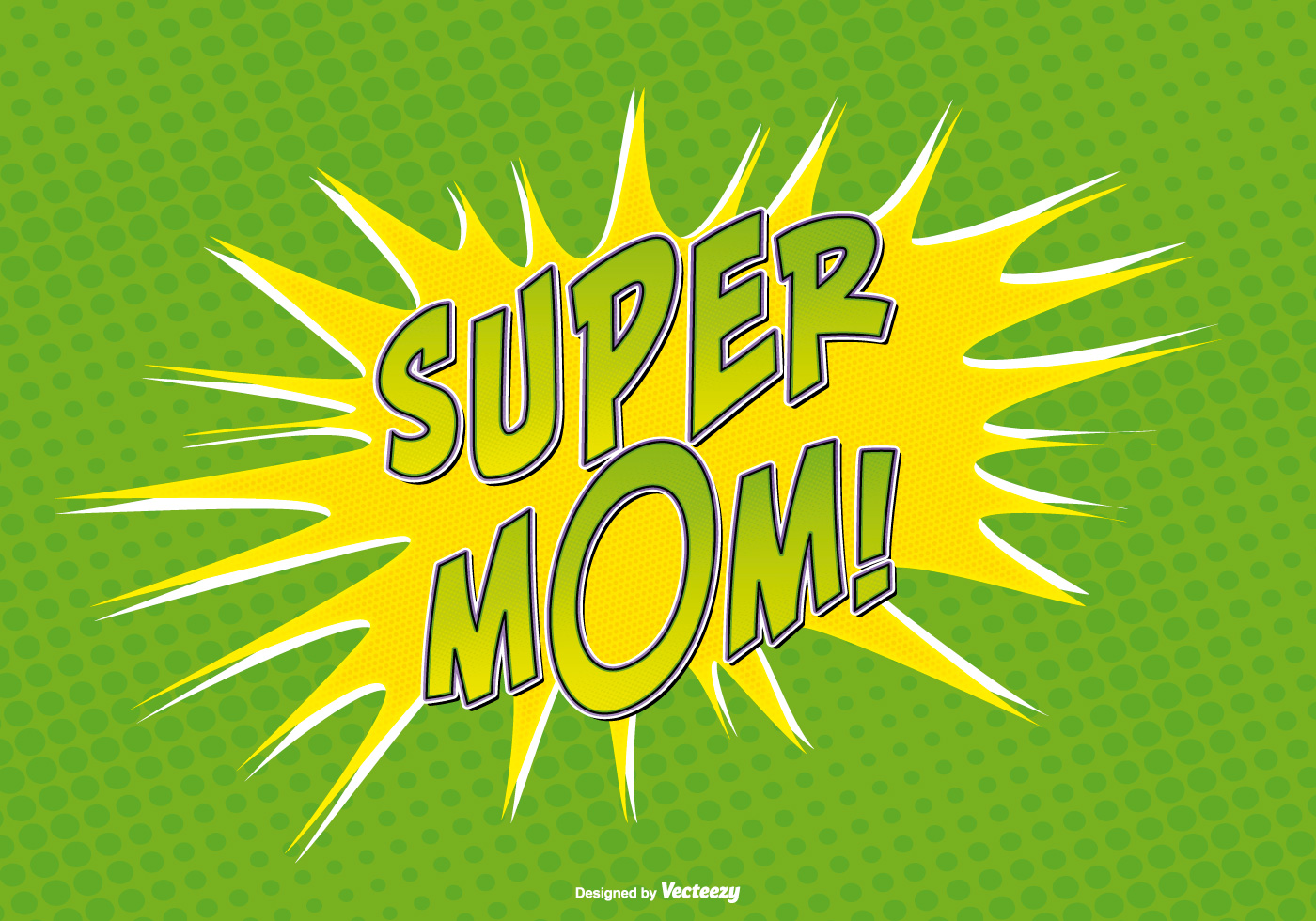 Download Comic Style Super Mom Illustration - Download Free Vectors, Clipart Graphics & Vector Art